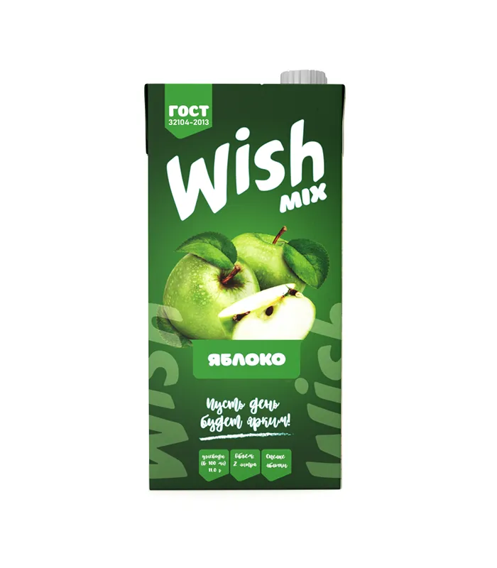 фотография продукта Нектар "Wish Mix" яблоко 2 л ГОСТ